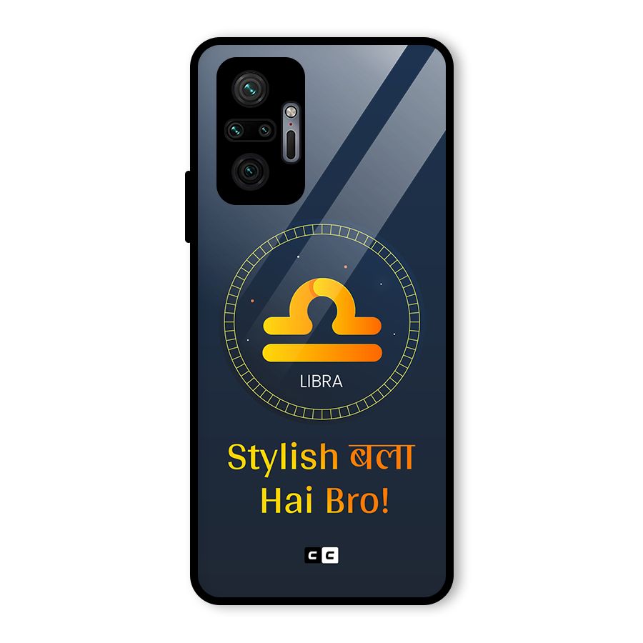 Stylish Libra Glass Back Case for Redmi Note 10 Pro Max