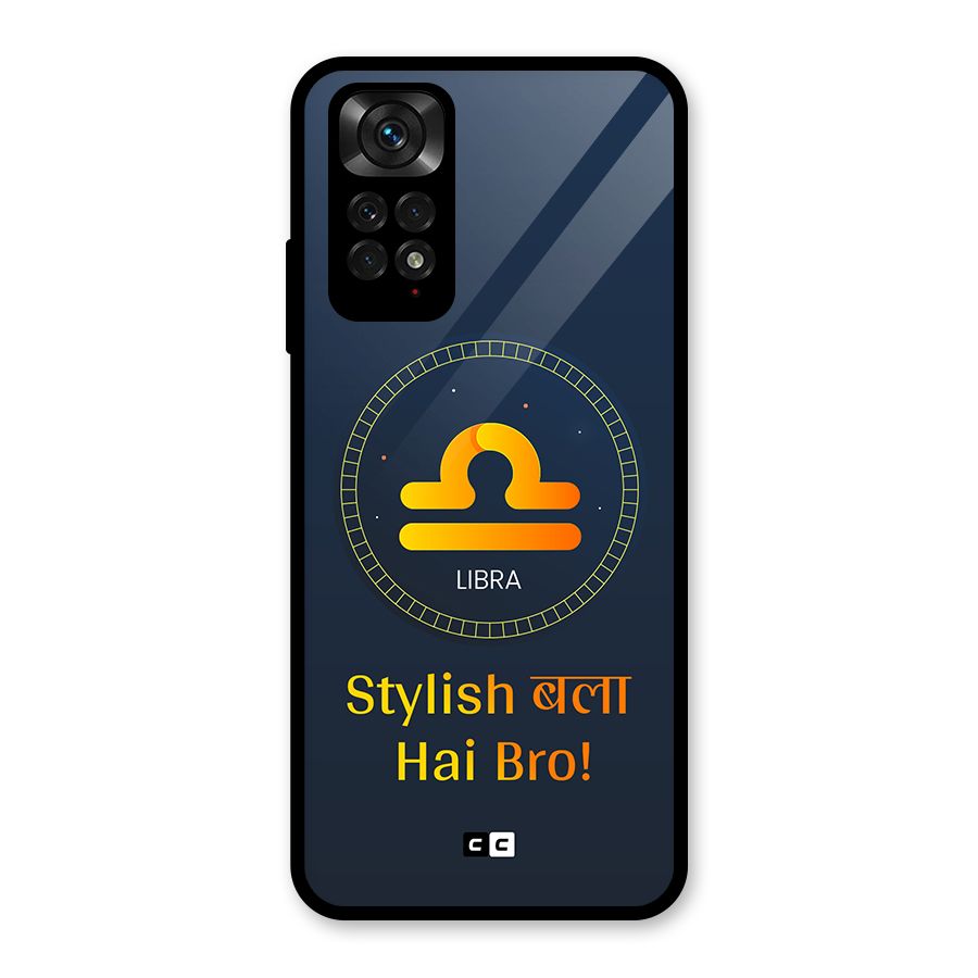 Stylish Libra Glass Back Case for Redmi Note 11