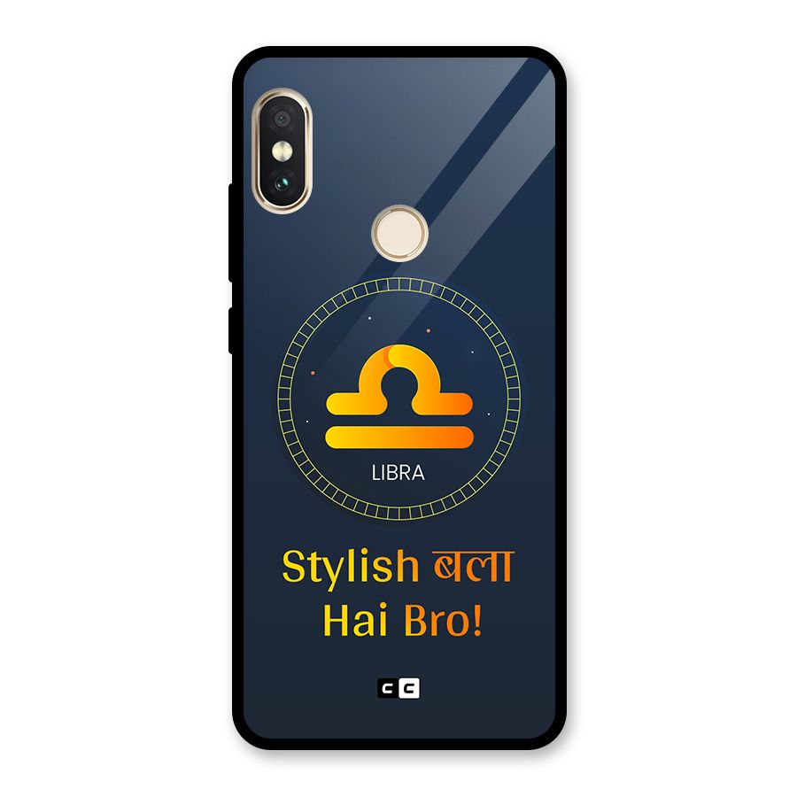 Stylish Libra Glass Back Case for Redmi Note 5 Pro