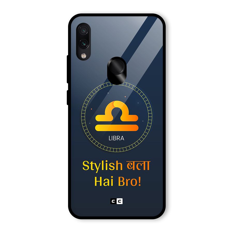 Stylish Libra Glass Back Case for Redmi Note 7 Pro