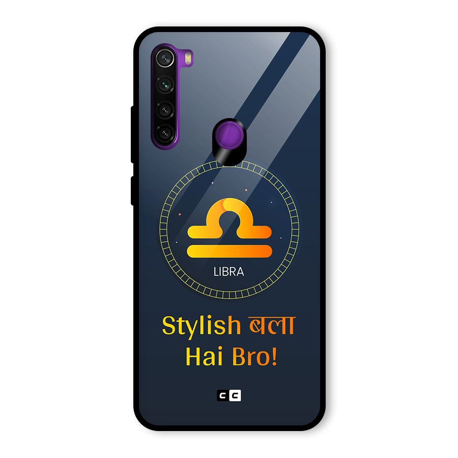 Stylish Libra Glass Back Case for Redmi Note 8