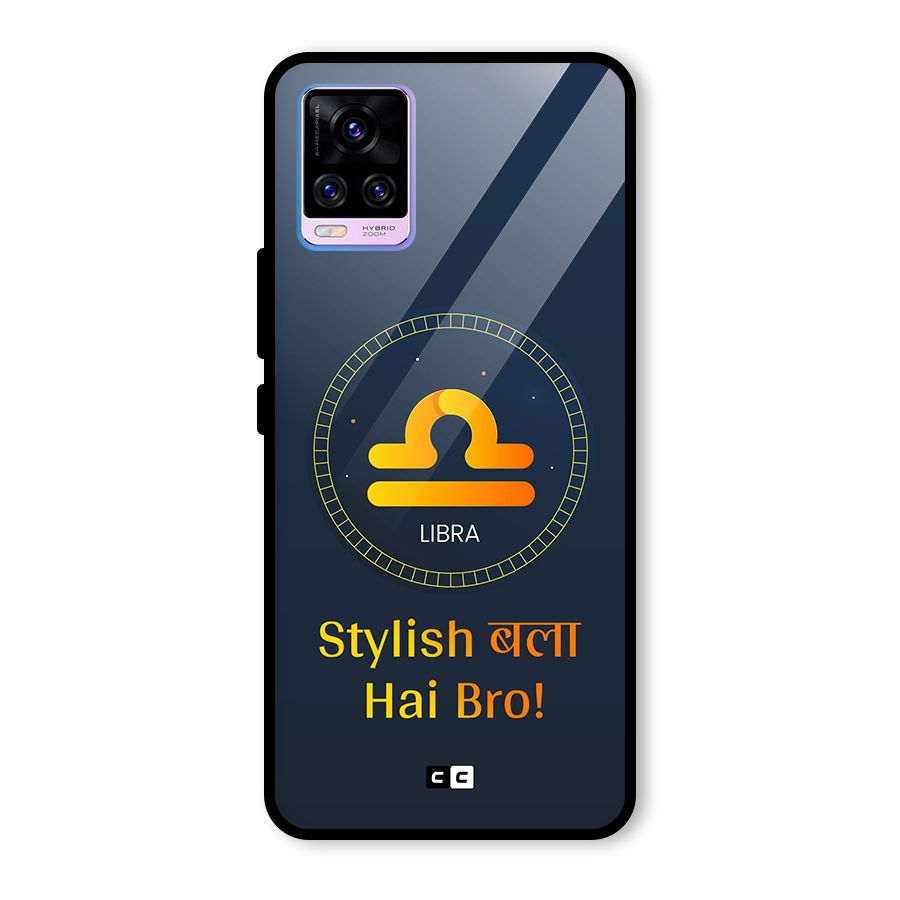 Stylish Libra Glass Back Case for Vivo V20 Pro