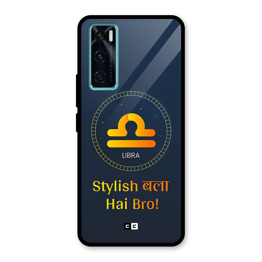 Stylish Libra Glass Back Case for Vivo V20 SE
