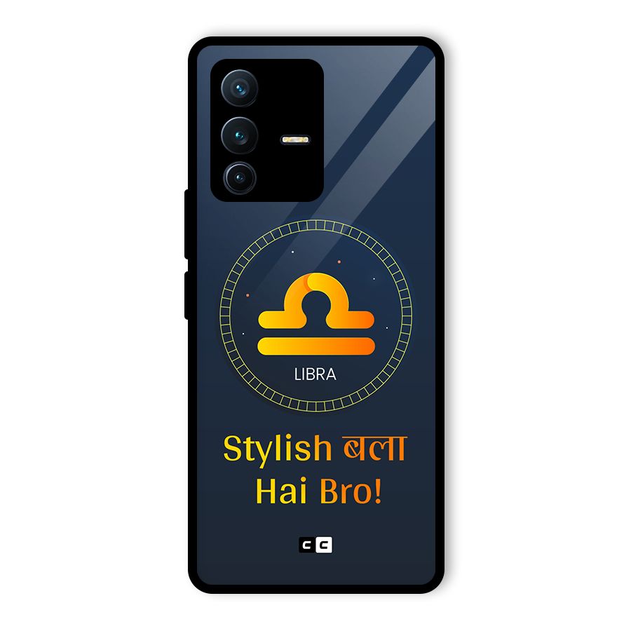 Stylish Libra Glass Back Case for Vivo V23 Pro