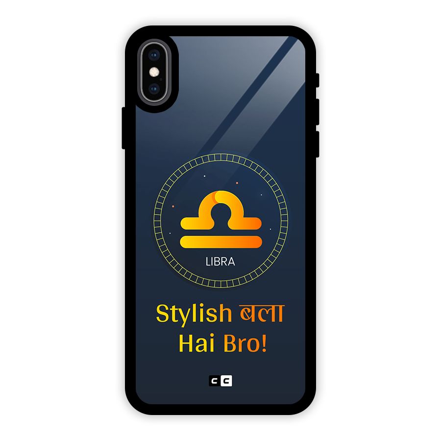Stylish Libra Glass Back Case for iPhone XS Max