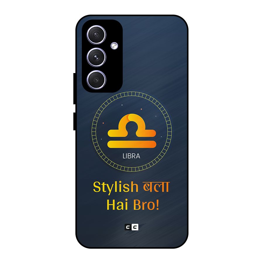 Stylish Libra Metal Back Case for Galaxy A54