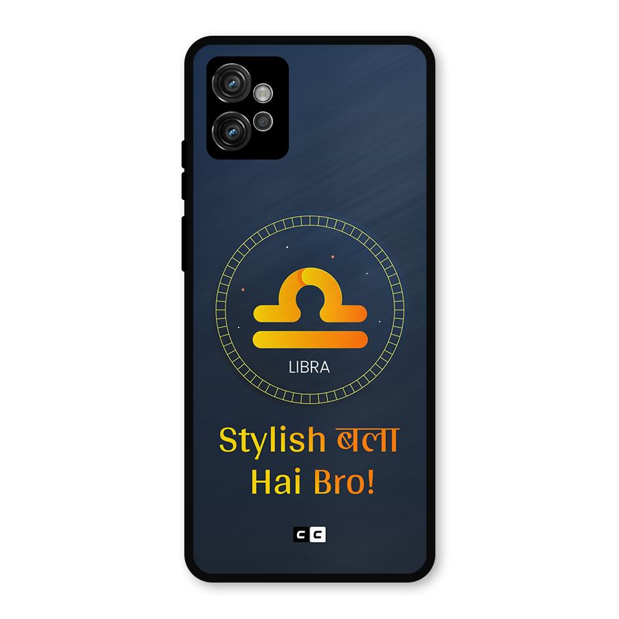 Stylish Libra Metal Back Case for Moto G32