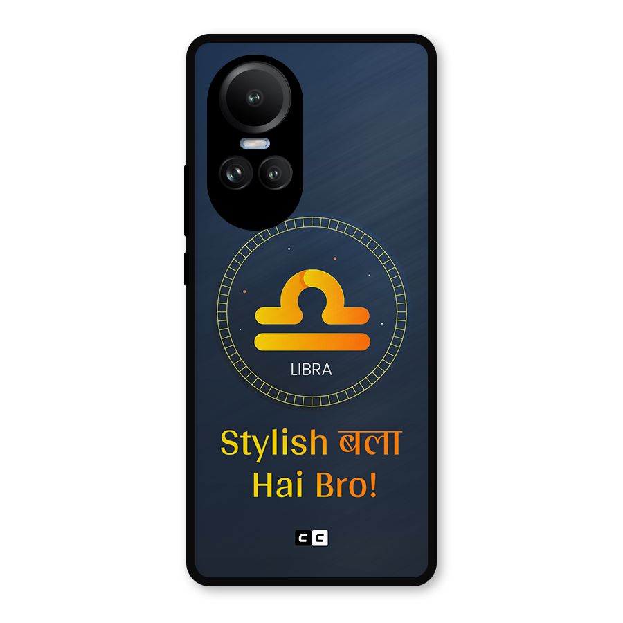 Stylish Libra Metal Back Case for Oppo Reno10 Pro