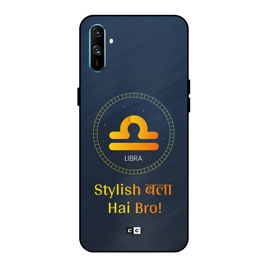 Stylish Libra Metal Back Case for Realme C3