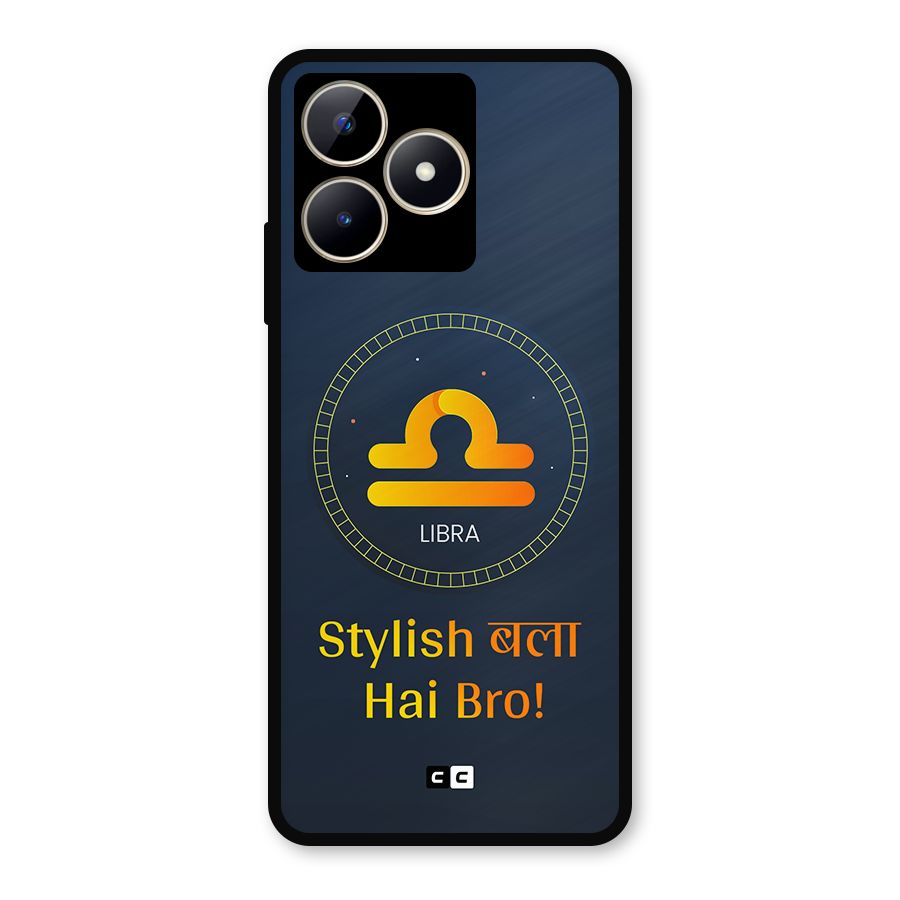 Stylish Libra Metal Back Case for Realme C53