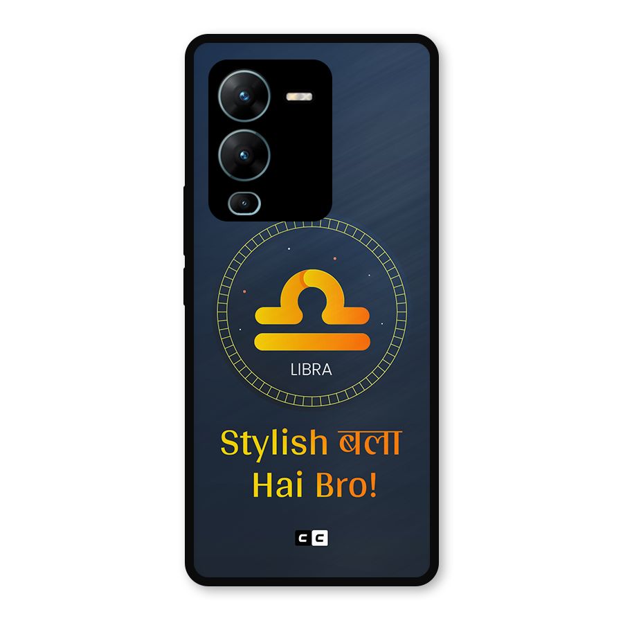Stylish Libra Metal Back Case for Vivo V25 Pro