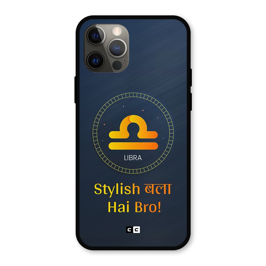 Stylish Libra Metal Back Case for iPhone 12 Pro