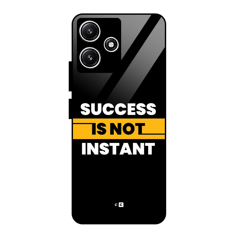 Success Not Instant Glass Back Case for Poco M6 Pro