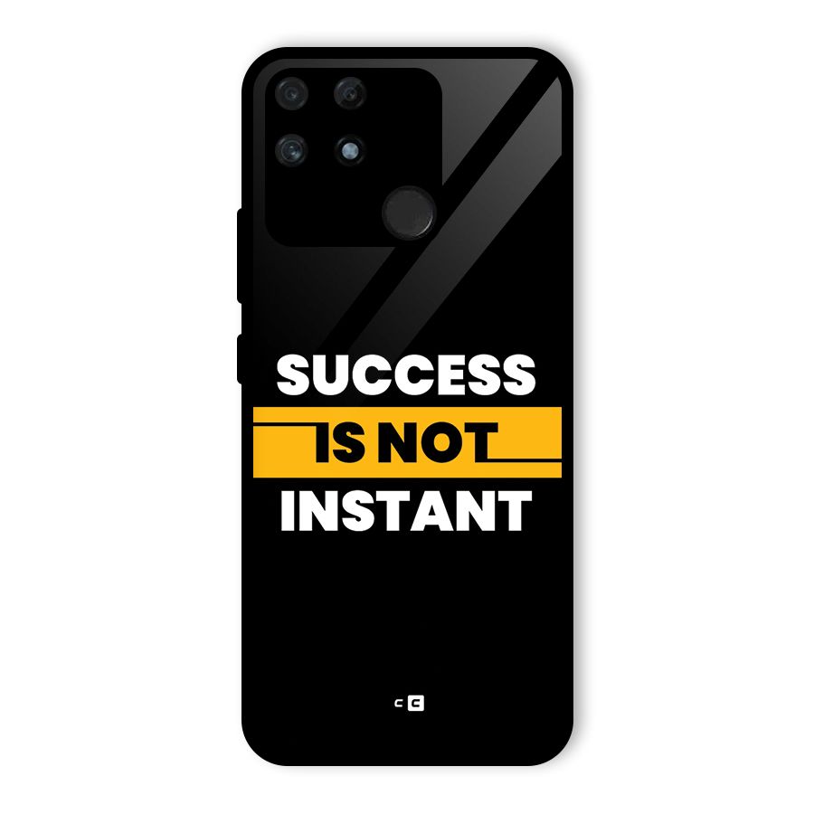 Success Not Instant Glass Back Case for Realme Narzo 50A