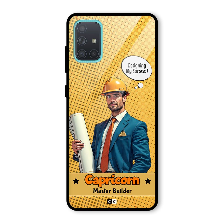 Successful Capricorn Glass Back Case for Galaxy A71