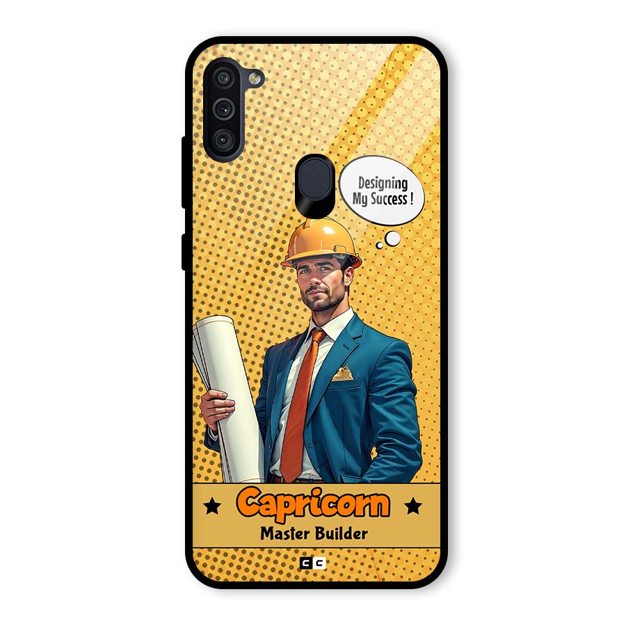Successful Capricorn Glass Back Case for Galaxy M11