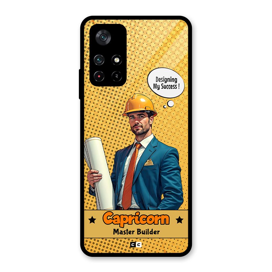 Successful Capricorn Glass Back Case for Poco M4 Pro 5G