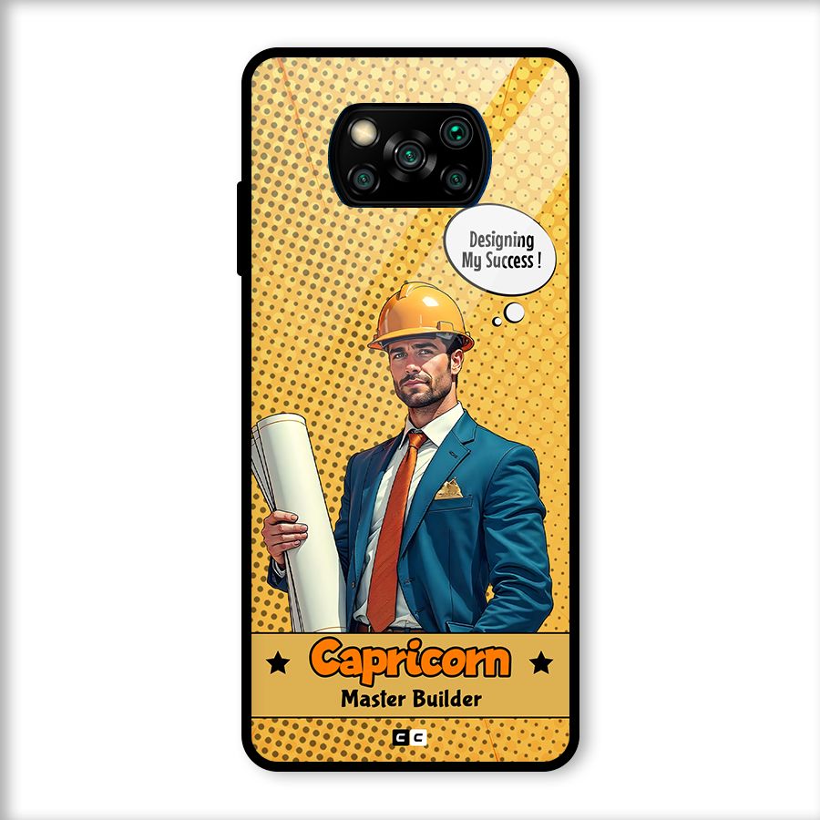 Successful Capricorn Glass Back Case for Poco X3