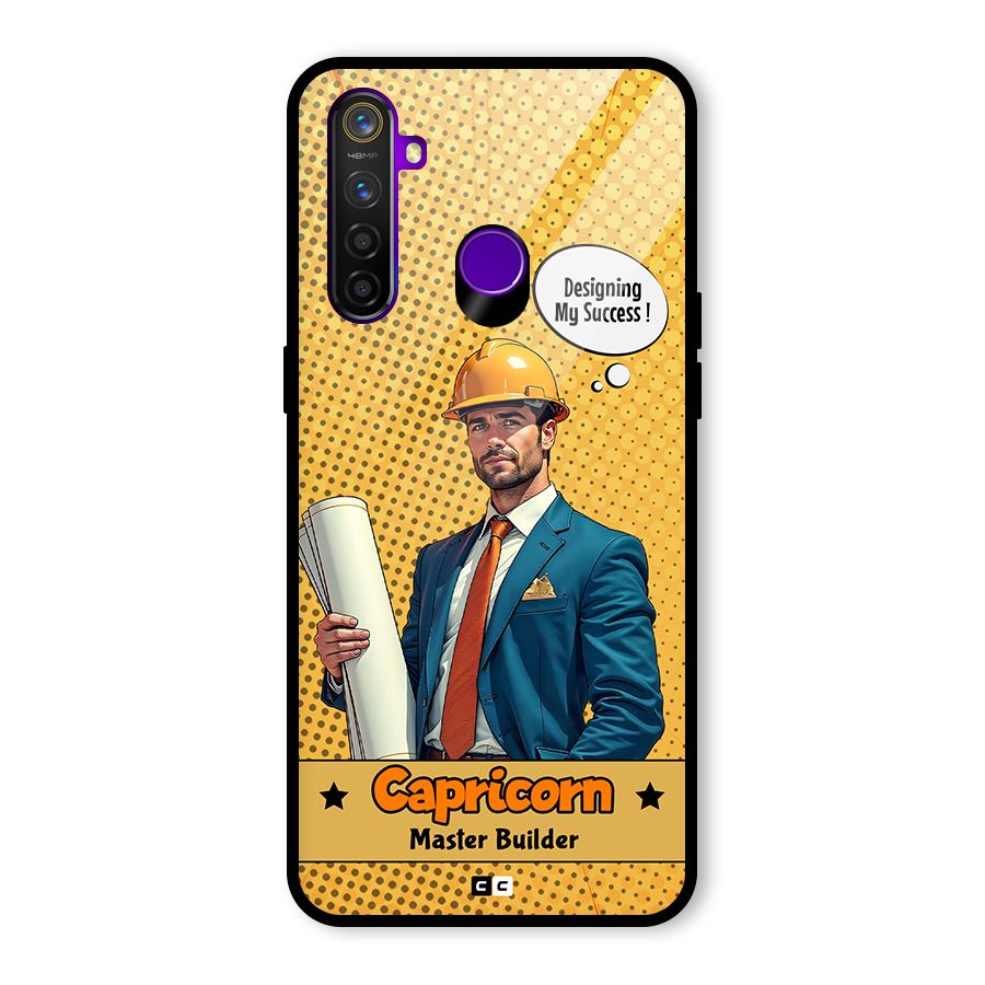 Successful Capricorn Glass Back Case for Realme 5 Pro