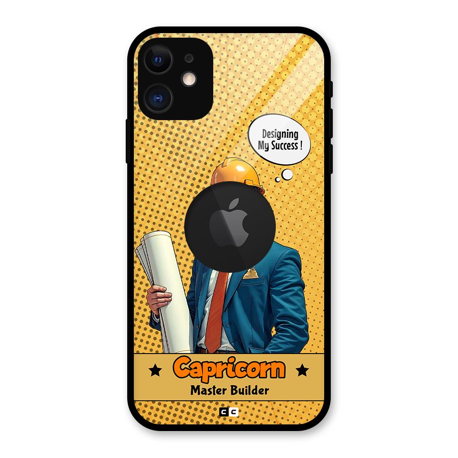 Successful Capricorn Glass Back Case for iPhone 11 Logo Cut
