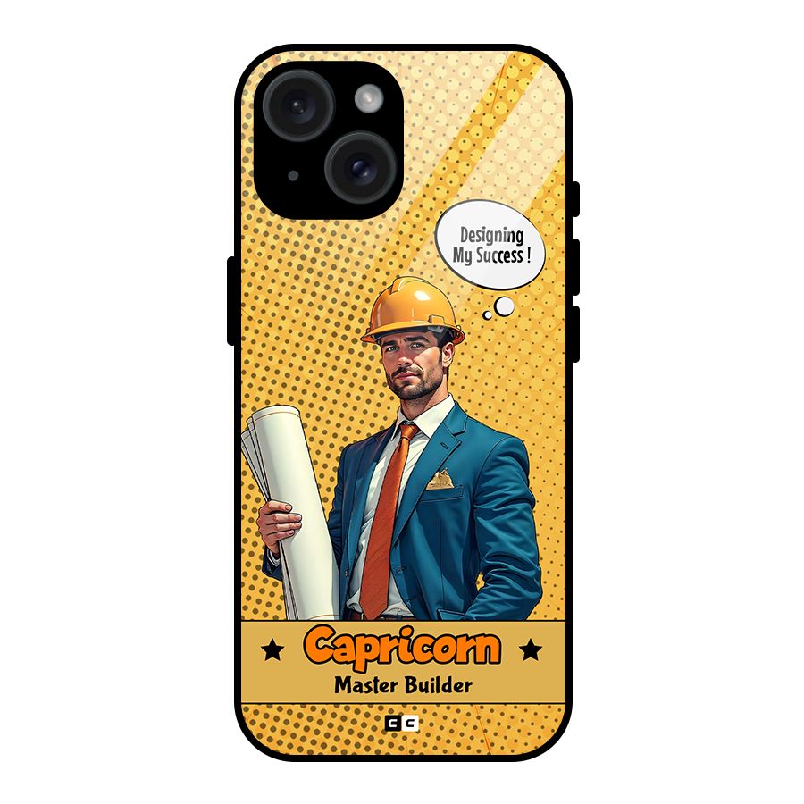 Successful Capricorn Glass Back Case for iPhone 15