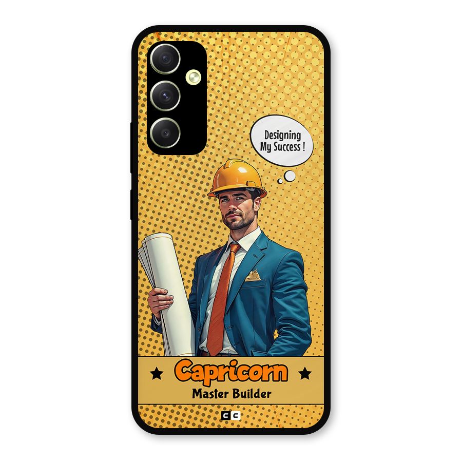 Successful Capricorn Metal Back Case for Galaxy A34