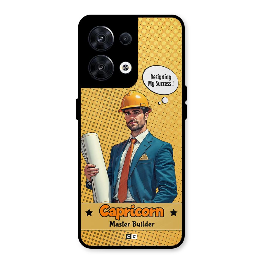 Successful Capricorn Metal Back Case for Oppo Reno8 5G