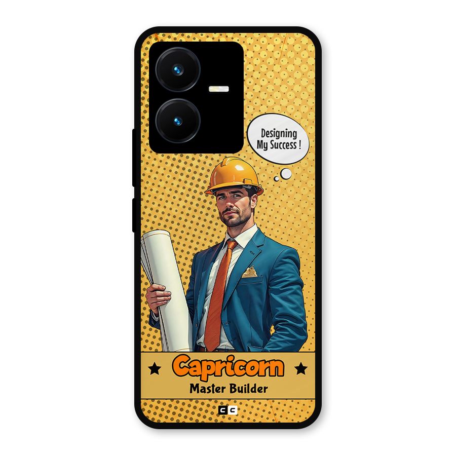 Successful Capricorn Metal Back Case for Vivo Y22s