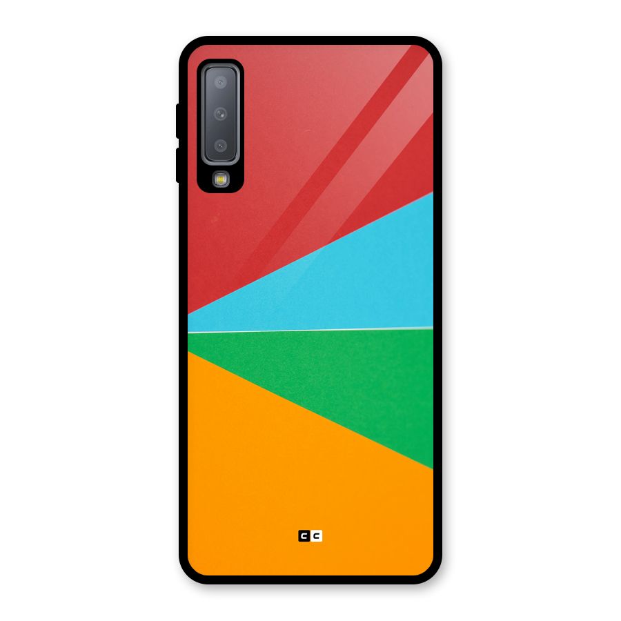 Summer Abstract Glass Back Case for Galaxy A7 (2018)