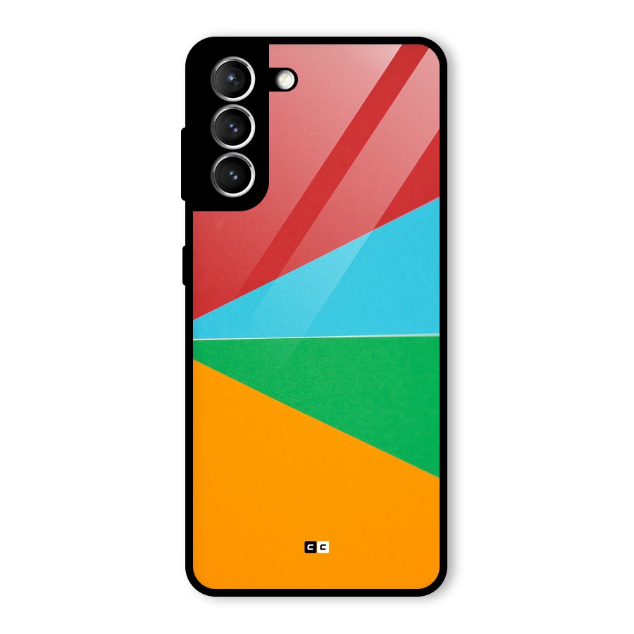 Summer Abstract Glass Back Case for Galaxy S21 5G
