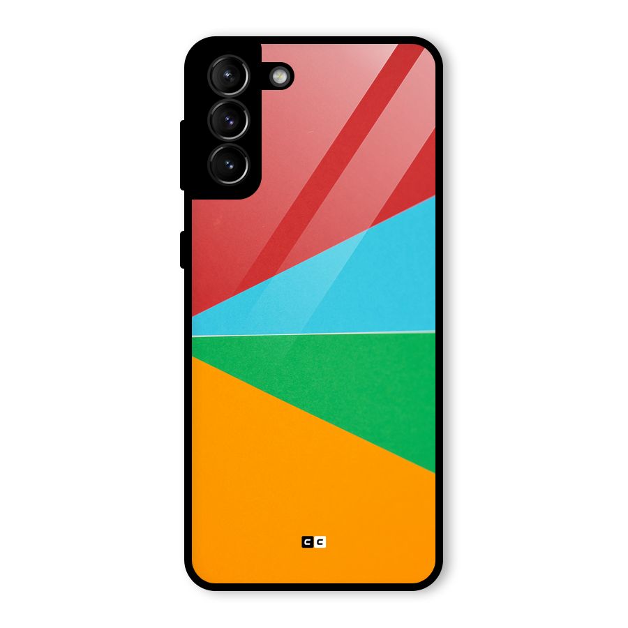Summer Abstract Glass Back Case for Galaxy S21 Plus