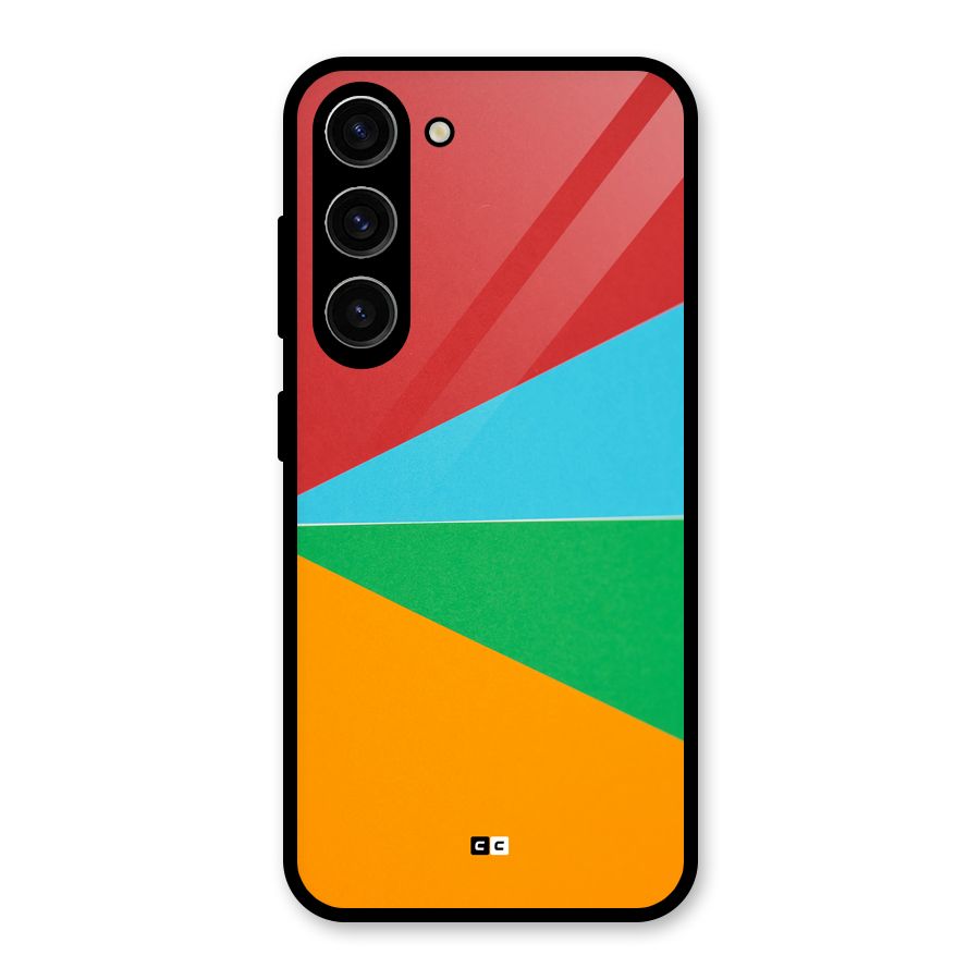 Summer Abstract Glass Back Case for Galaxy S23