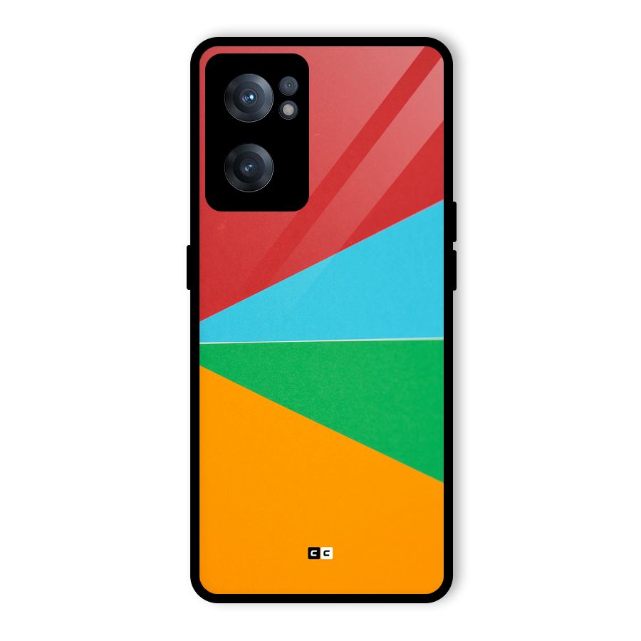 Summer Abstract Glass Back Case for OnePlus Nord CE 2 5G