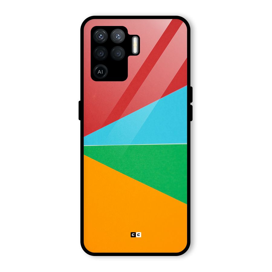 Summer Abstract Glass Back Case for Oppo F19 Pro