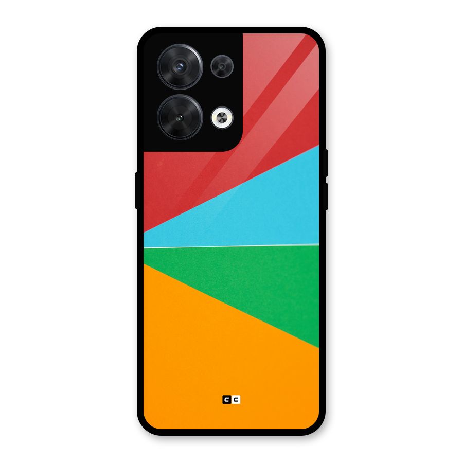 Summer Abstract Glass Back Case for Oppo Reno8 5G