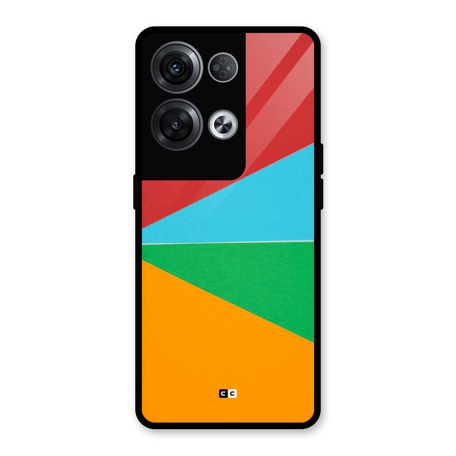 Summer Abstract Glass Back Case for Oppo Reno8 Pro 5G