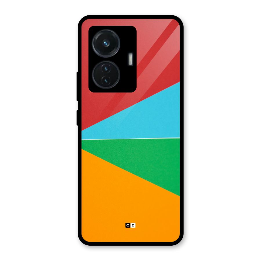 Summer Abstract Glass Back Case for Vivo T1 44W