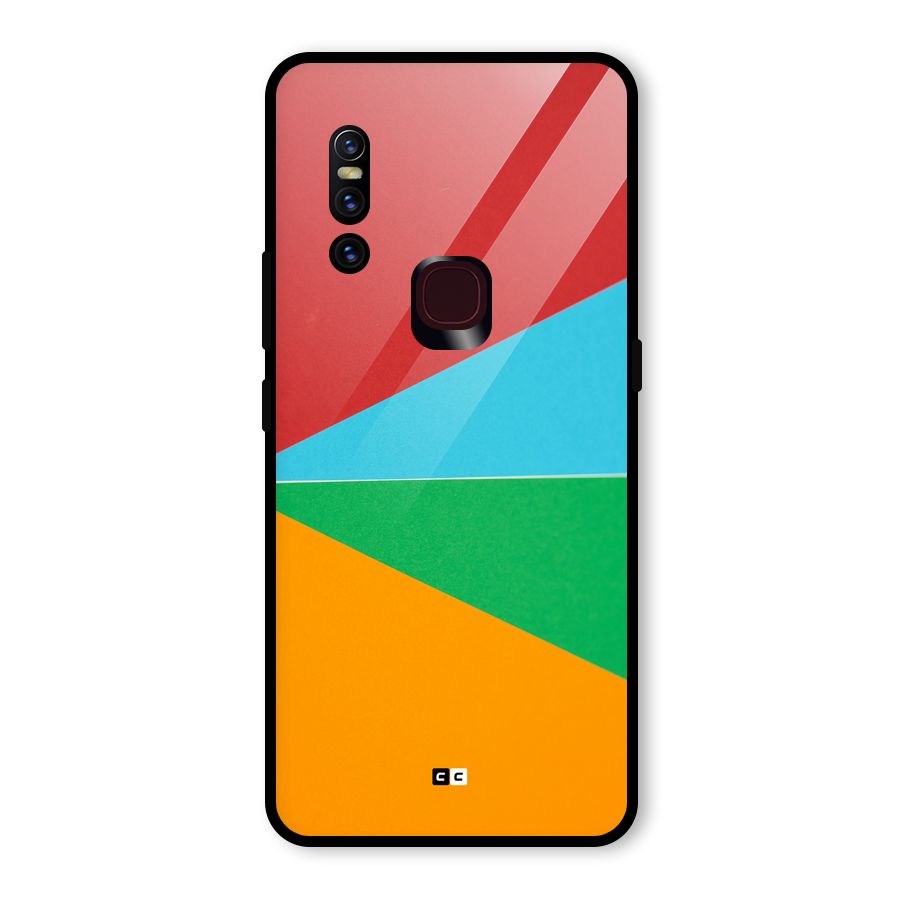 Summer Abstract Glass Back Case for Vivo V15