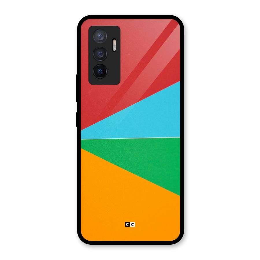 Summer Abstract Glass Back Case for Vivo V23e
