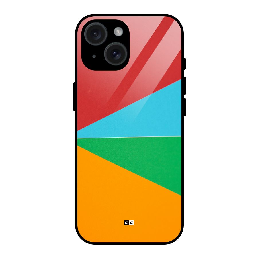 Summer Abstract Glass Back Case for iPhone 15