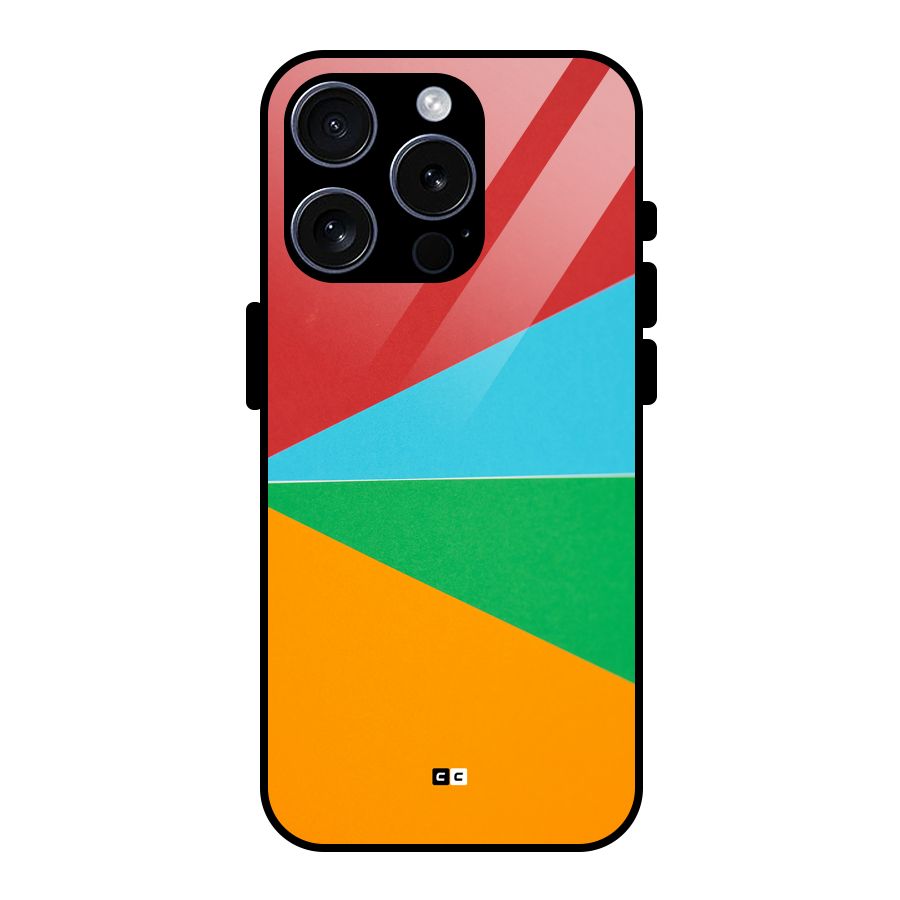 Summer Abstract Glass Back Case for iPhone 15 Pro