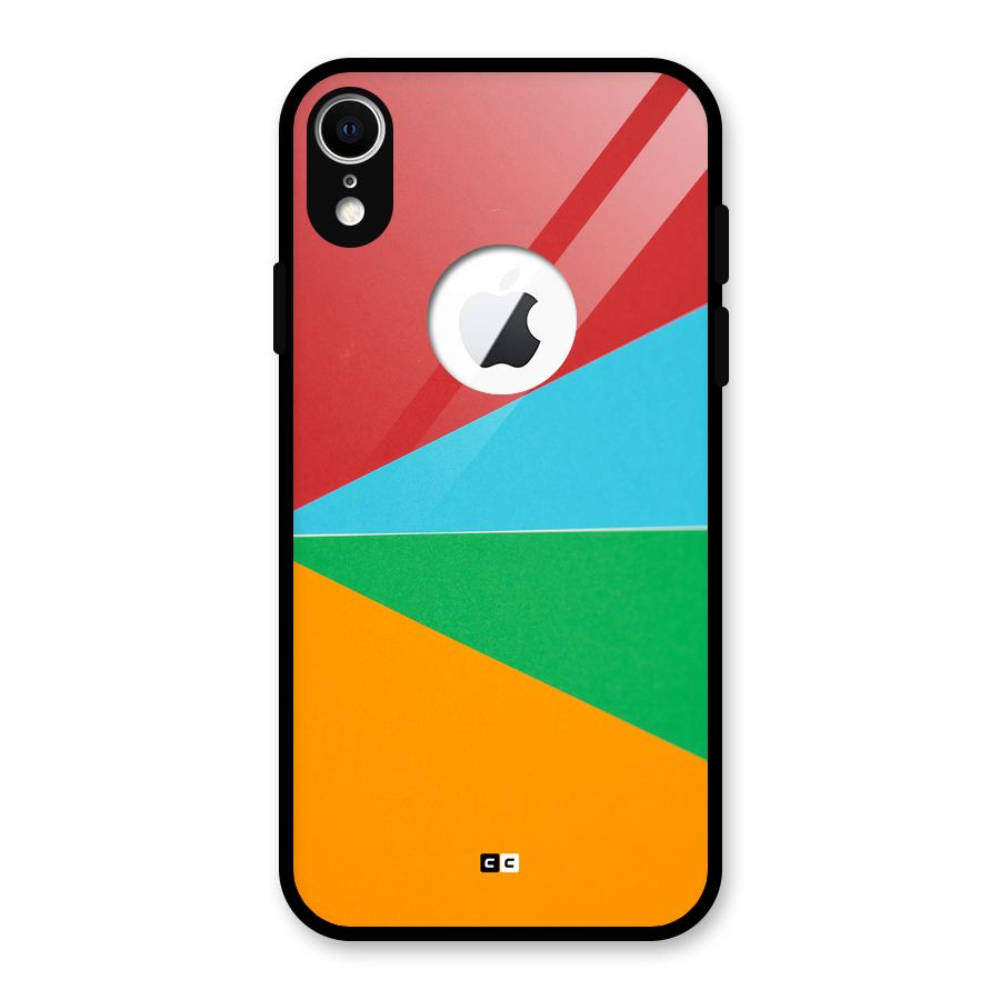 Summer Abstract Glass Back Case for iPhone XR Logo Cut