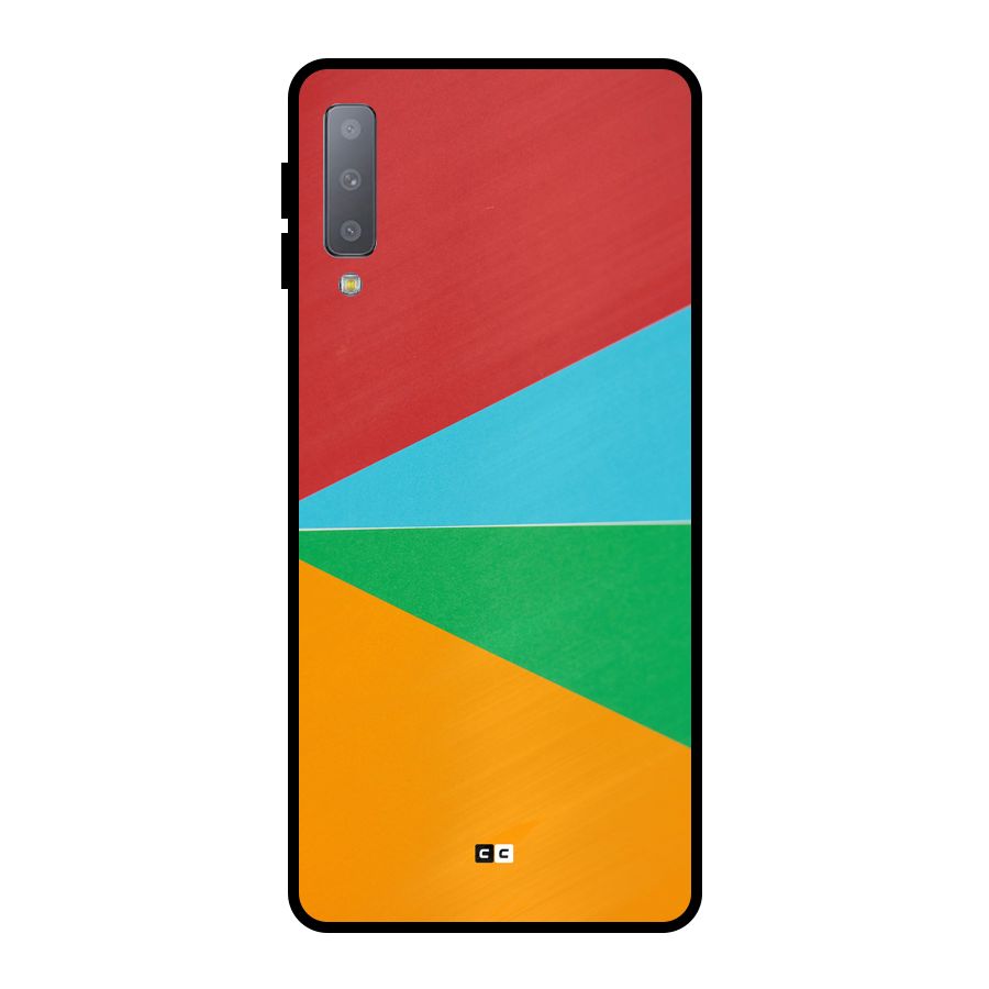 Summer Abstract Metal Back Case for Galaxy A7 (2018)