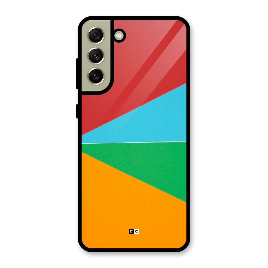 Summer Abstract Metal Back Case for Galaxy S21 FE 5G (2023)