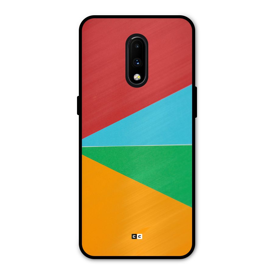 Summer Abstract Metal Back Case for OnePlus 7