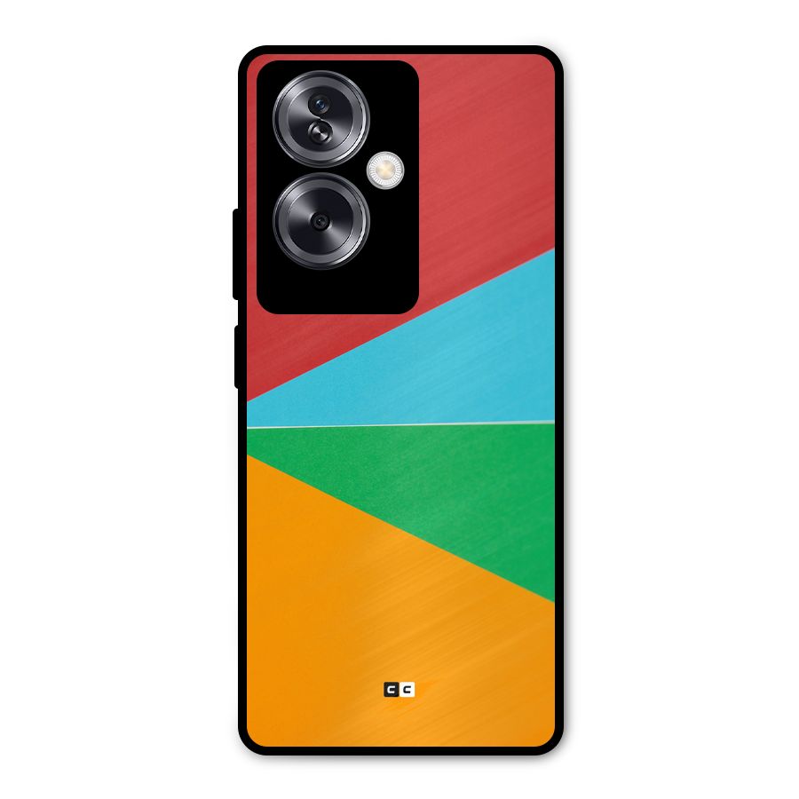 Summer Abstract Metal Back Case for Oppo A79 5G