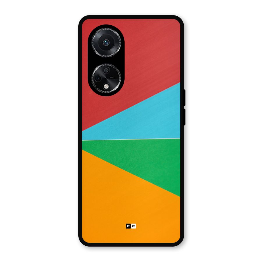 Summer Abstract Metal Back Case for Oppo F23