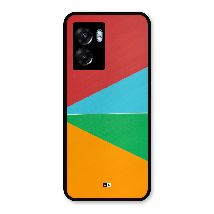 Summer Abstract Metal Back Case for Oppo K10 (5G)