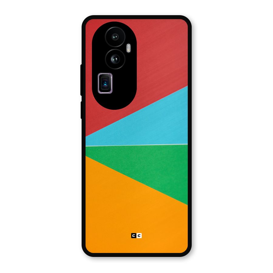 Summer Abstract Metal Back Case for Oppo Reno10 Pro Plus