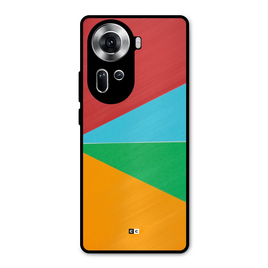 Summer Abstract Metal Back Case for Oppo Reno11 5G